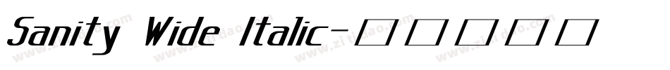 Sanity Wide Italic字体转换